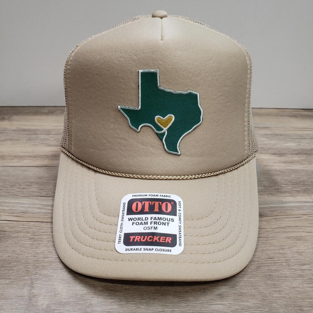 Kendra Scott Hat Cap Snap Back One Size Beige Texas Trucker Mesh Womens Otto